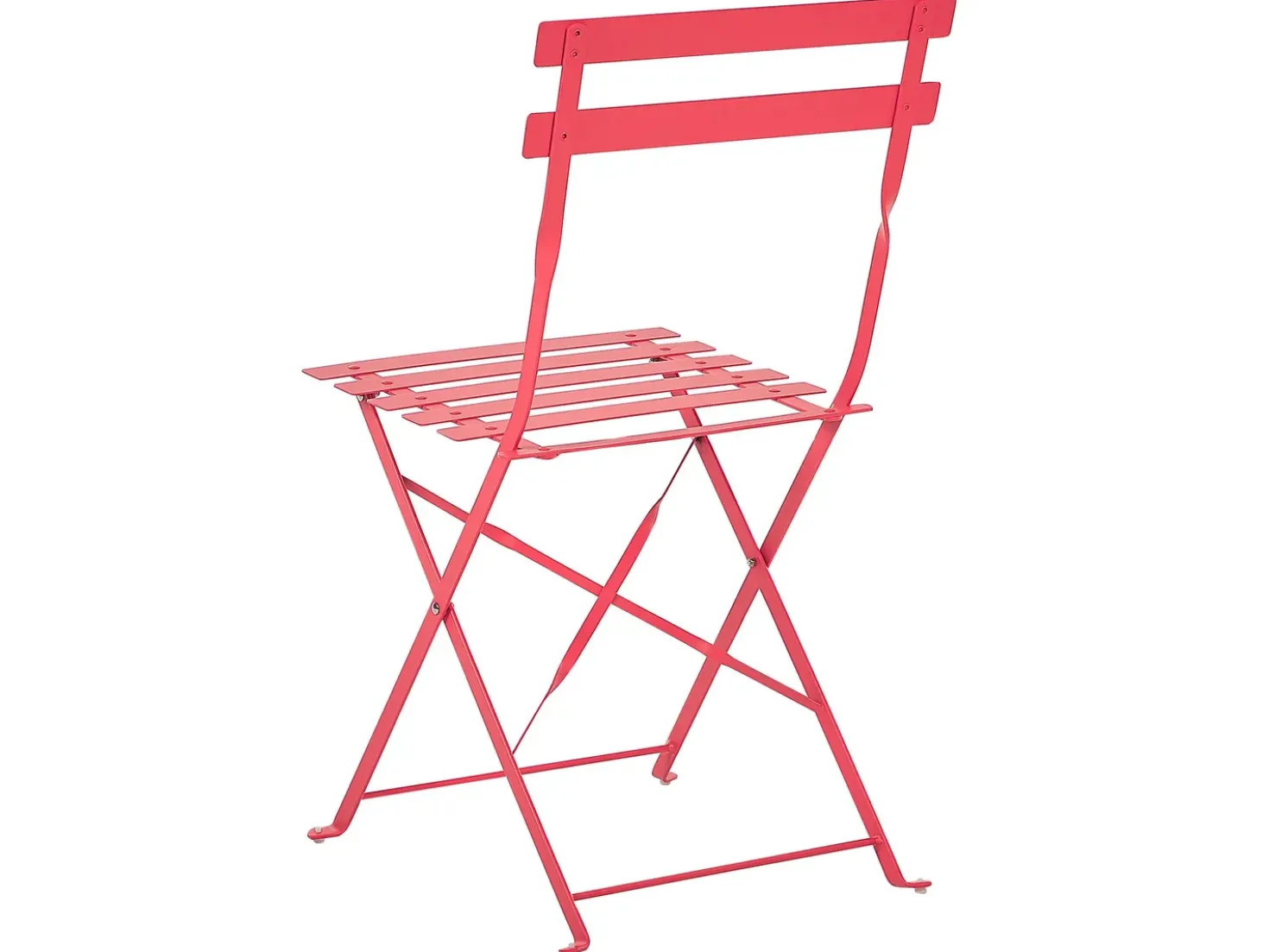 Set bistrot Pieghevole FIORI Metallo Rosso