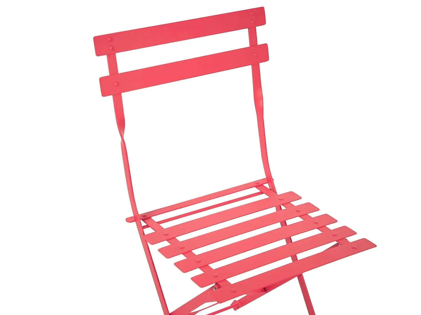 Set bistrot Pieghevole FIORI Metallo Rosso