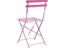 Set bistrot Pieghevole FIORI Metallo Rosa