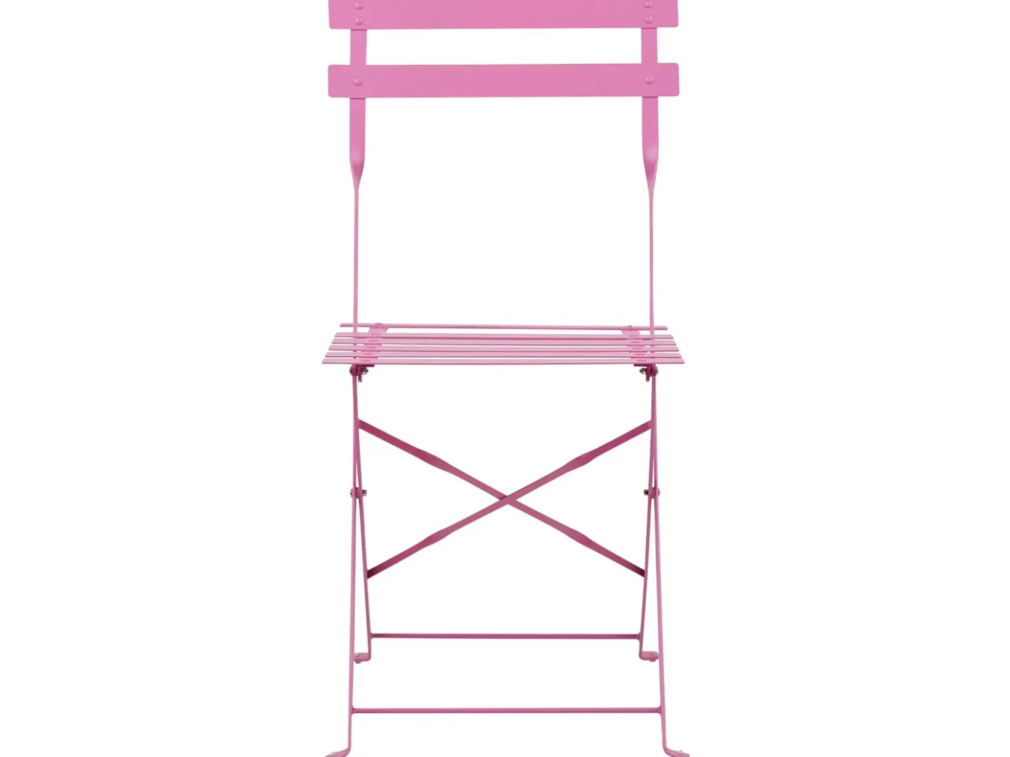 Set bistrot Pieghevole FIORI Metallo Rosa