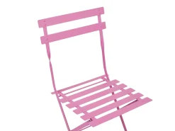 Set bistrot Pieghevole FIORI Metallo Rosa