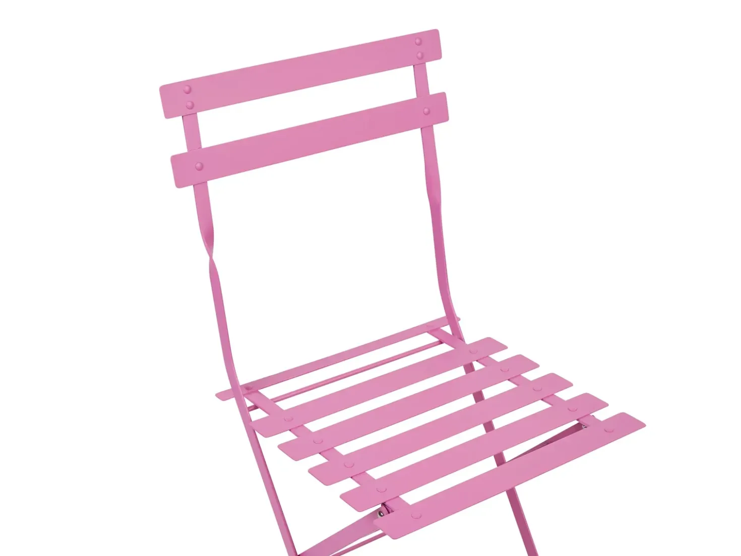 Set bistrot Pieghevole FIORI Metallo Rosa
