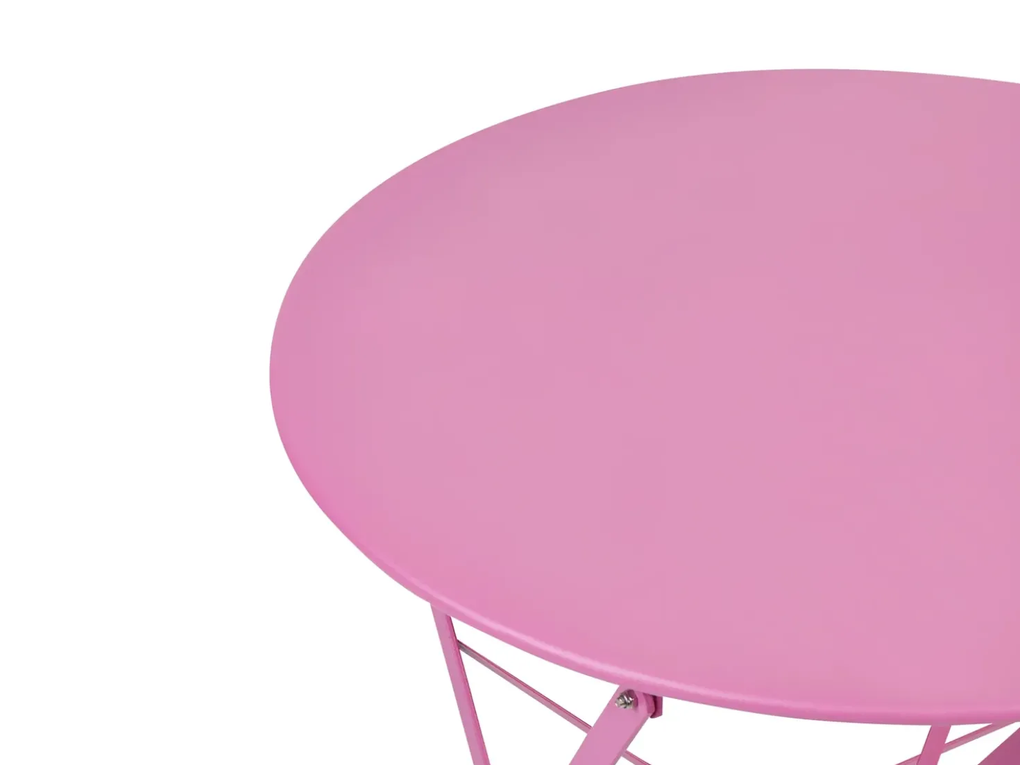 Set bistrot Pieghevole FIORI Metallo Rosa