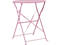 Set bistrot Pieghevole FIORI Metallo Rosa