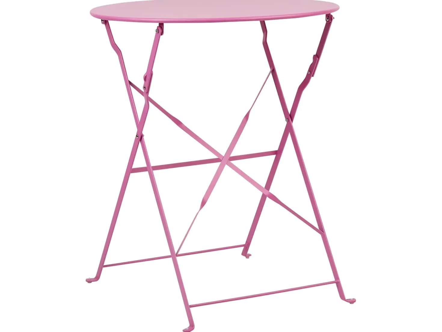 Set bistrot Pieghevole FIORI Metallo Rosa