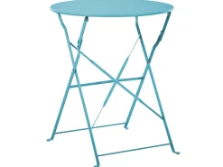 Set bistrot Pieghevole FIORI Metallo Blu oltremare