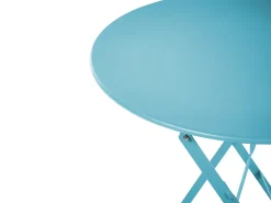 Set bistrot Pieghevole FIORI Metallo Blu oltremare