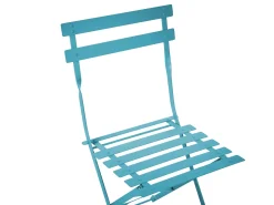 Set bistrot Pieghevole FIORI Metallo Blu oltremare