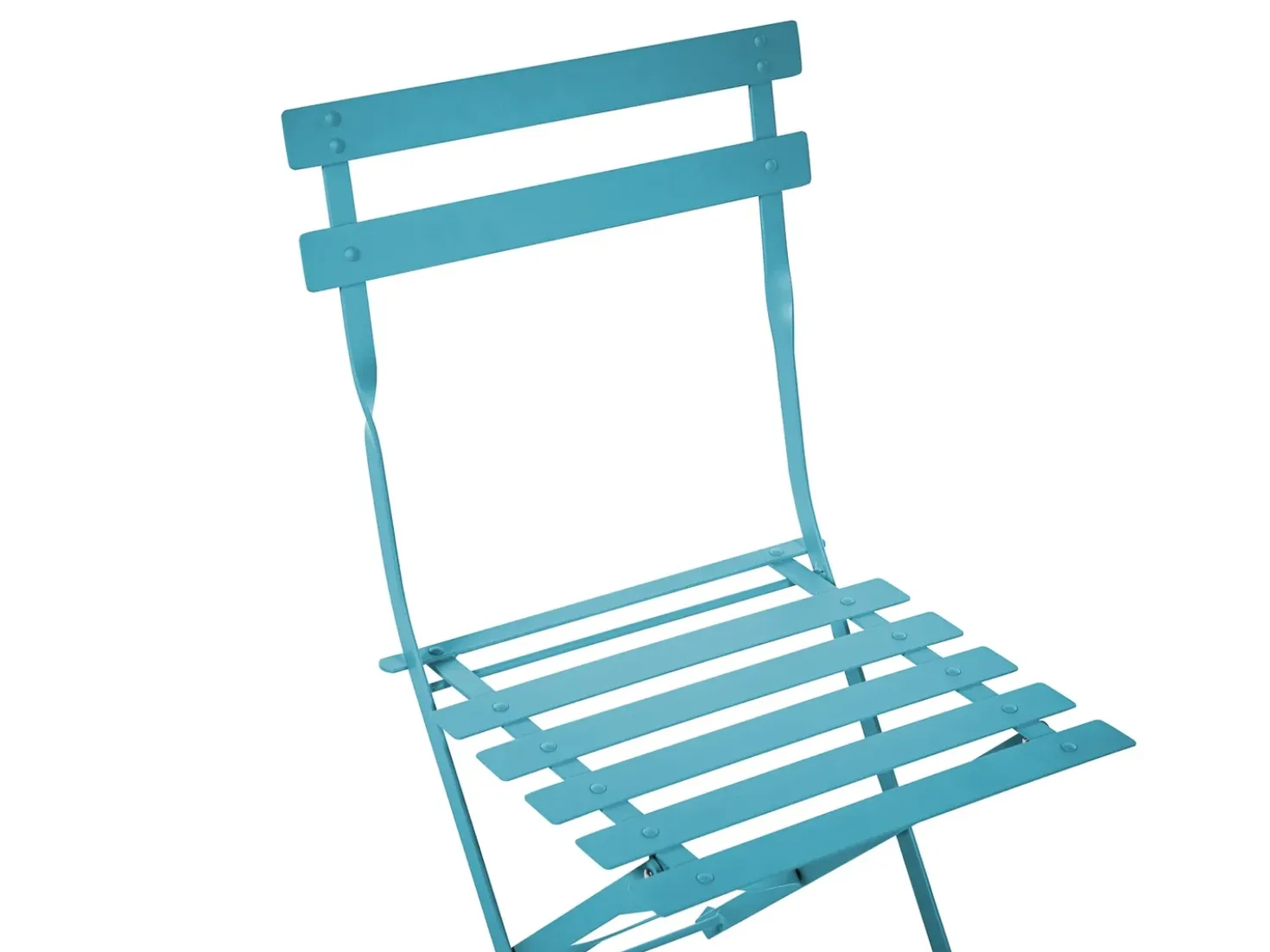 Set bistrot Pieghevole FIORI Metallo Blu oltremare