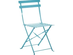 Set bistrot Pieghevole FIORI Metallo Blu oltremare