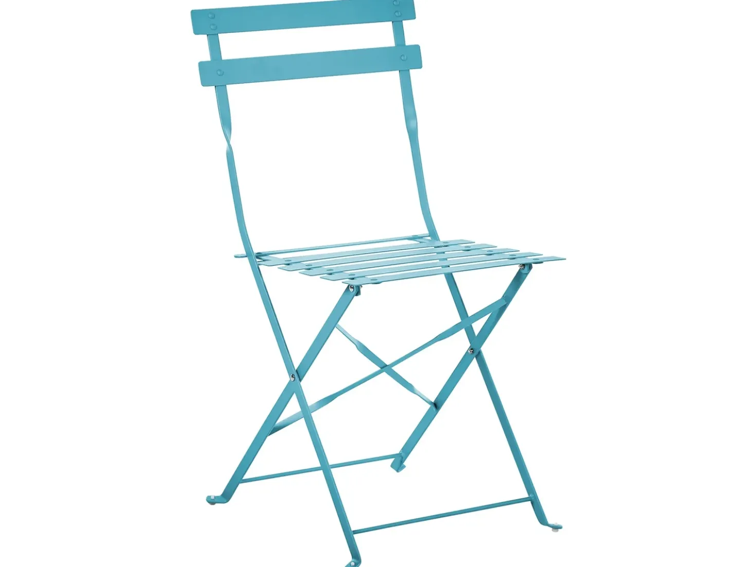 Set bistrot Pieghevole FIORI Metallo Blu oltremare