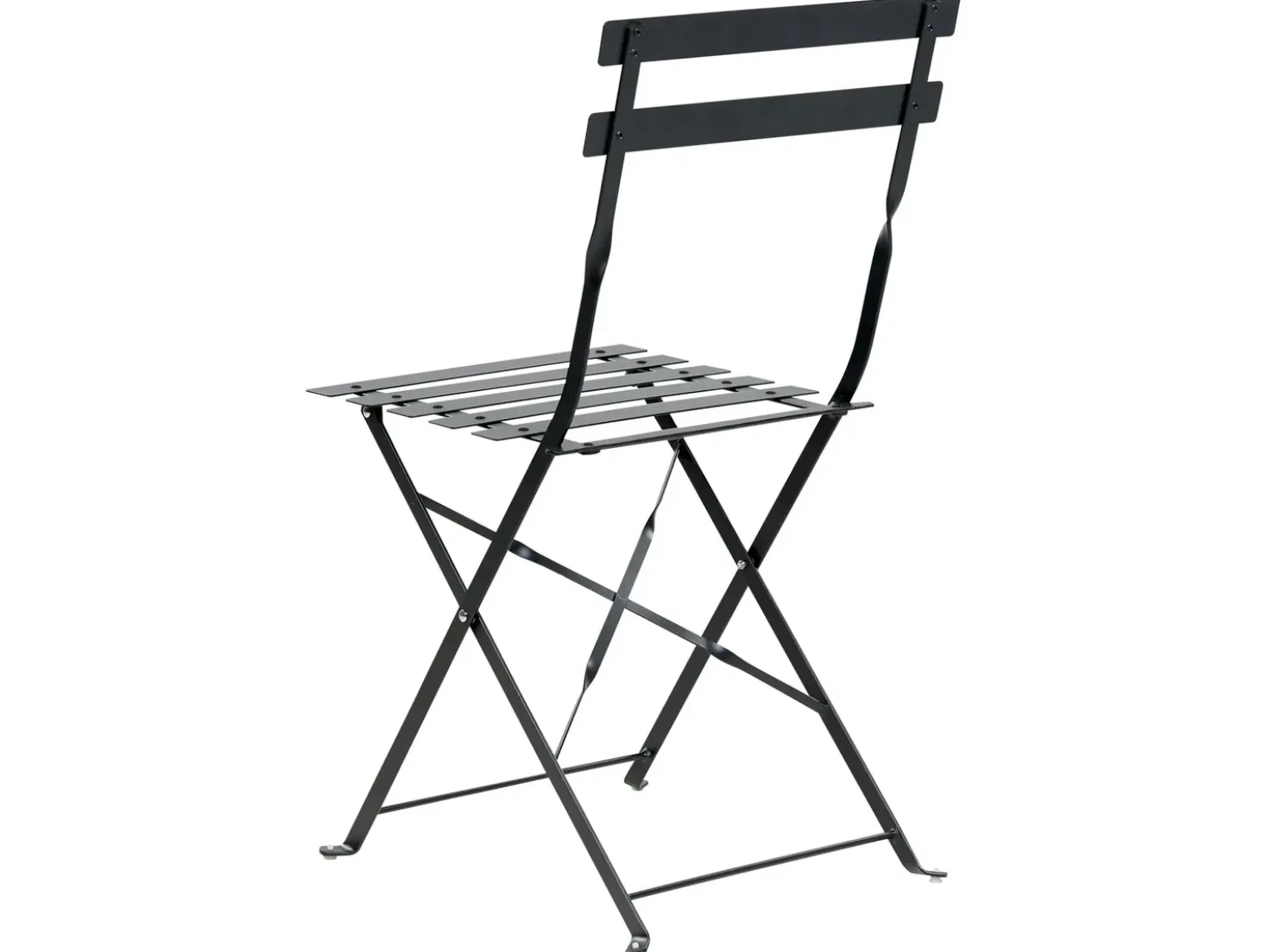 Set bistrot Pieghevole FIORI Metallo Nero