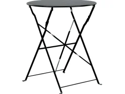 Set bistrot Pieghevole FIORI Metallo Nero
