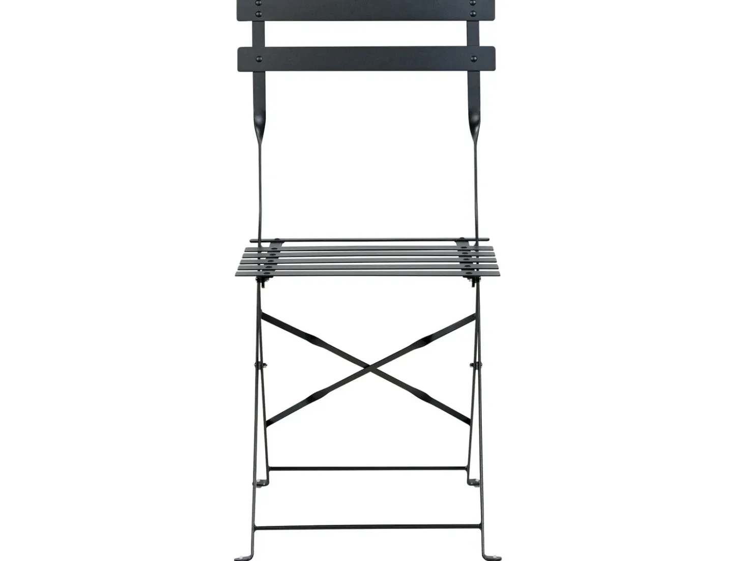 Set bistrot Pieghevole FIORI Metallo Nero
