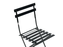 Set bistrot Pieghevole FIORI Metallo Nero