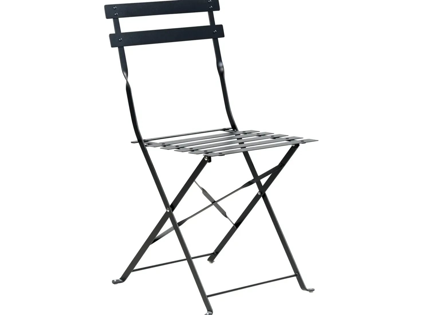 Set bistrot Pieghevole FIORI Metallo Nero