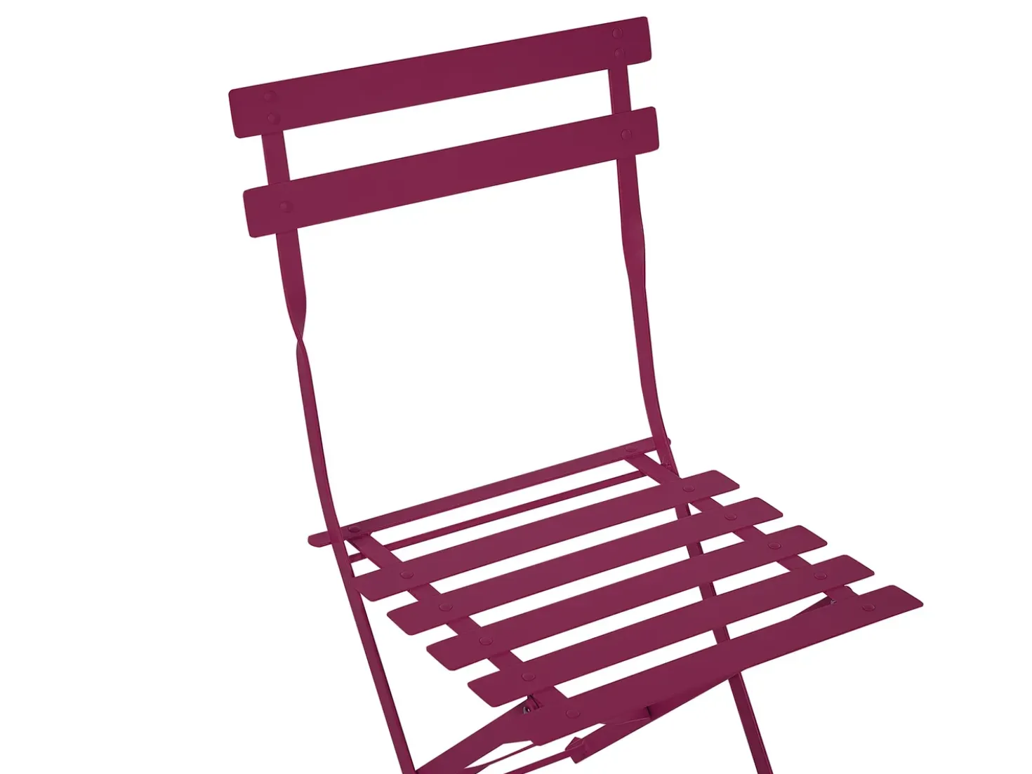 Set bistrot Pieghevole FIORI Metallo Bordeaux