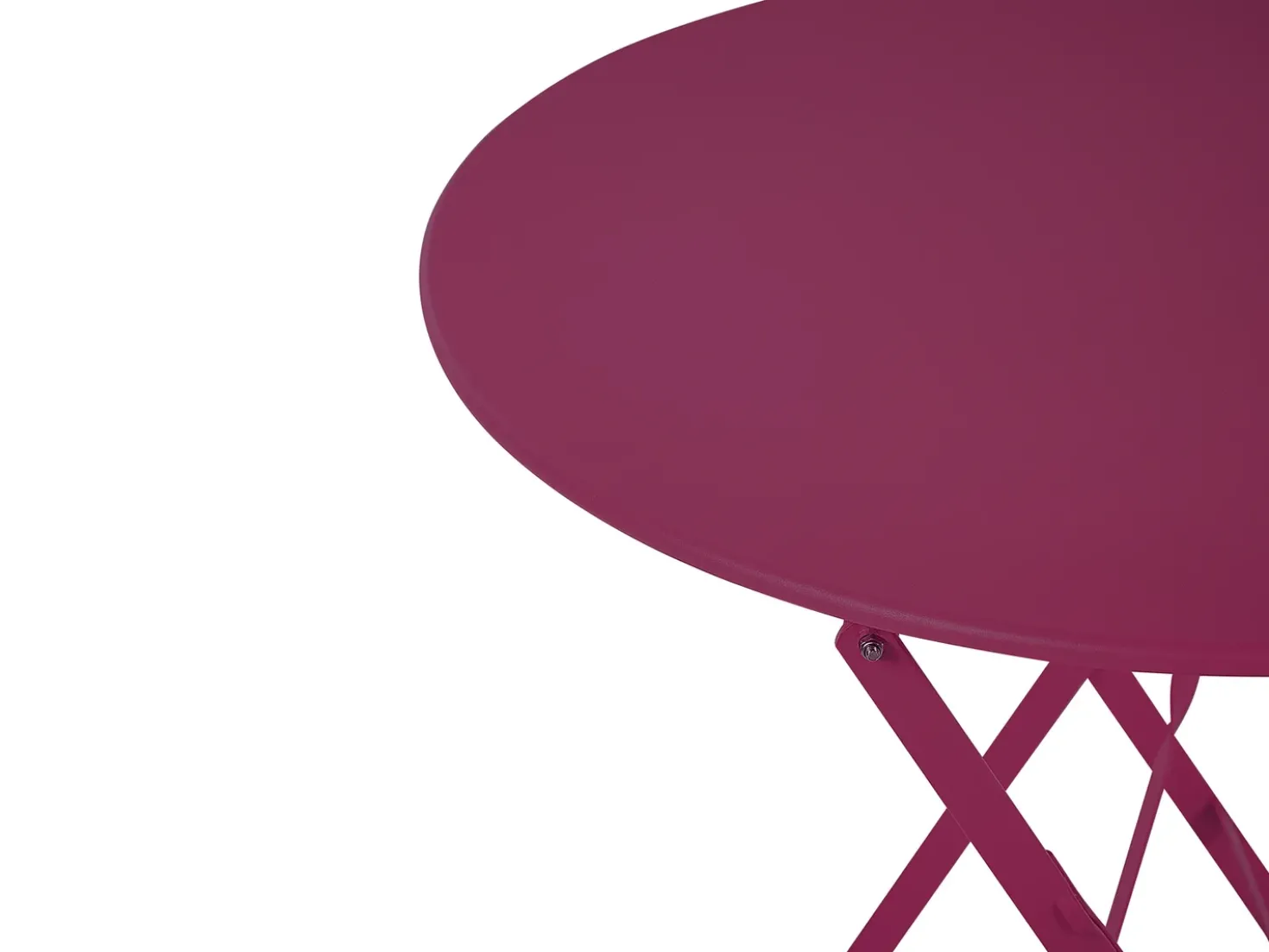 Set bistrot Pieghevole FIORI Metallo Bordeaux