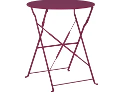 Set bistrot Pieghevole FIORI Metallo Bordeaux
