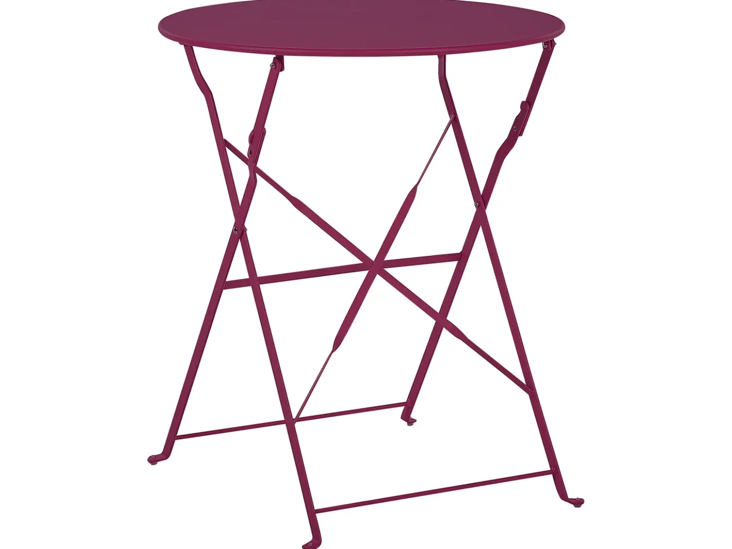 Set bistrot Pieghevole FIORI Metallo Bordeaux