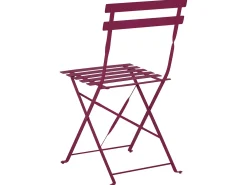 Set bistrot Pieghevole FIORI Metallo Bordeaux