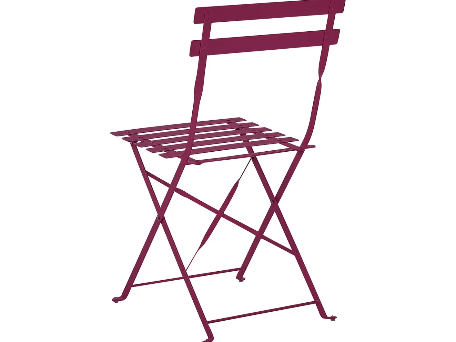 Set bistrot Pieghevole FIORI Metallo Bordeaux