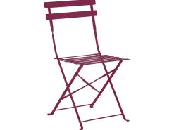 Set bistrot Pieghevole FIORI Metallo Bordeaux