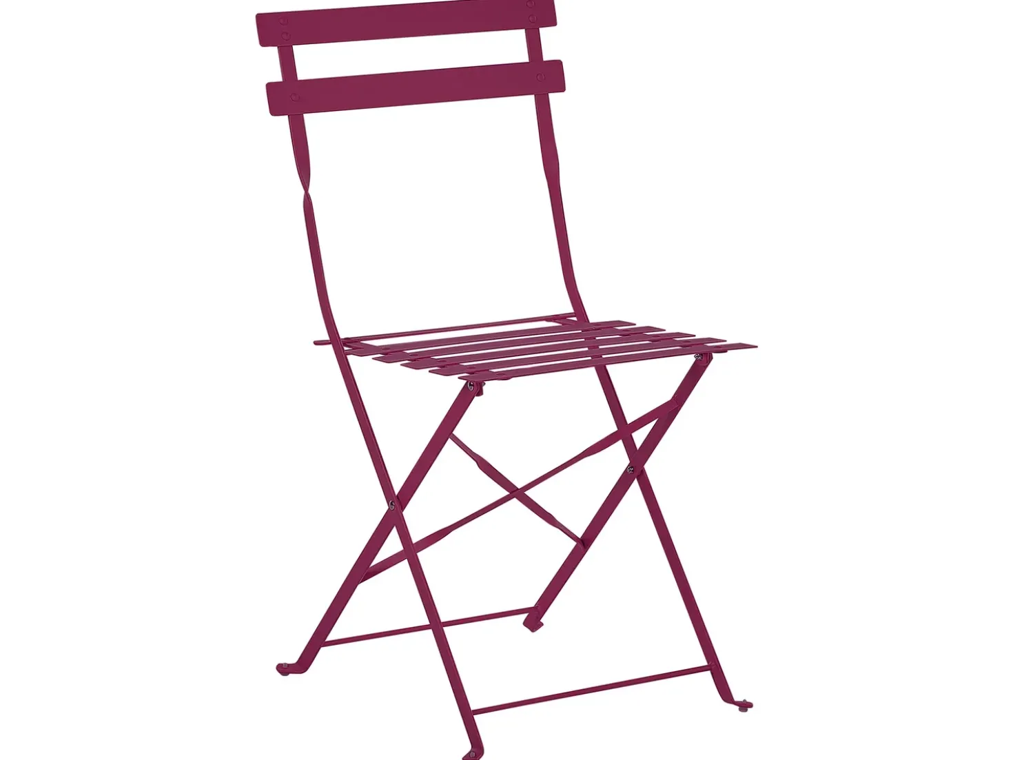 Set bistrot Pieghevole FIORI Metallo Bordeaux