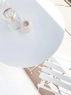 Set bistrot Pieghevole FIORI Metallo Bianco