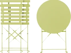 Set bistrot Pieghevole FIORI Metallo Verde lime
