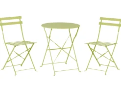 Set bistrot Pieghevole FIORI Metallo Verde lime