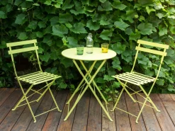 Set bistrot Pieghevole FIORI Metallo Verde lime