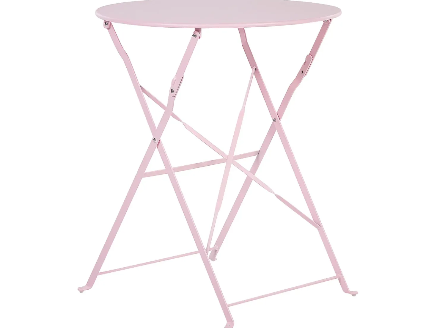Set bistrot Pieghevole FIORI Metallo Rosa pastello