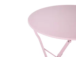 Set bistrot Pieghevole FIORI Metallo Rosa pastello