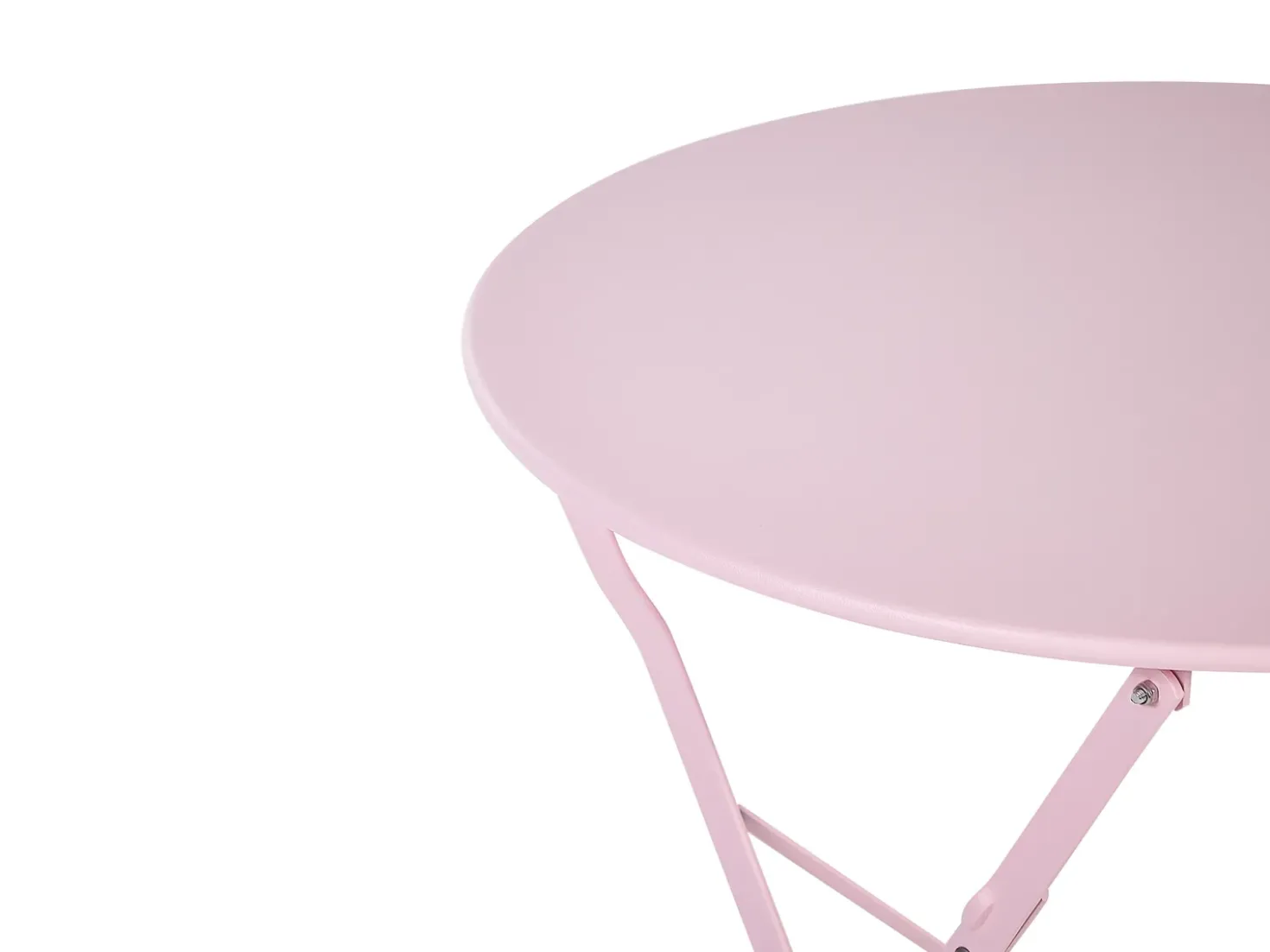 Set bistrot Pieghevole FIORI Metallo Rosa pastello