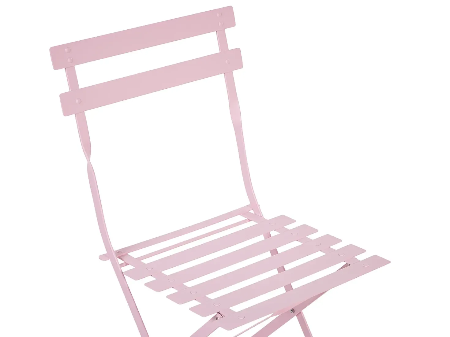 Set bistrot Pieghevole FIORI Metallo Rosa pastello