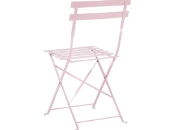 Set bistrot Pieghevole FIORI Metallo Rosa pastello