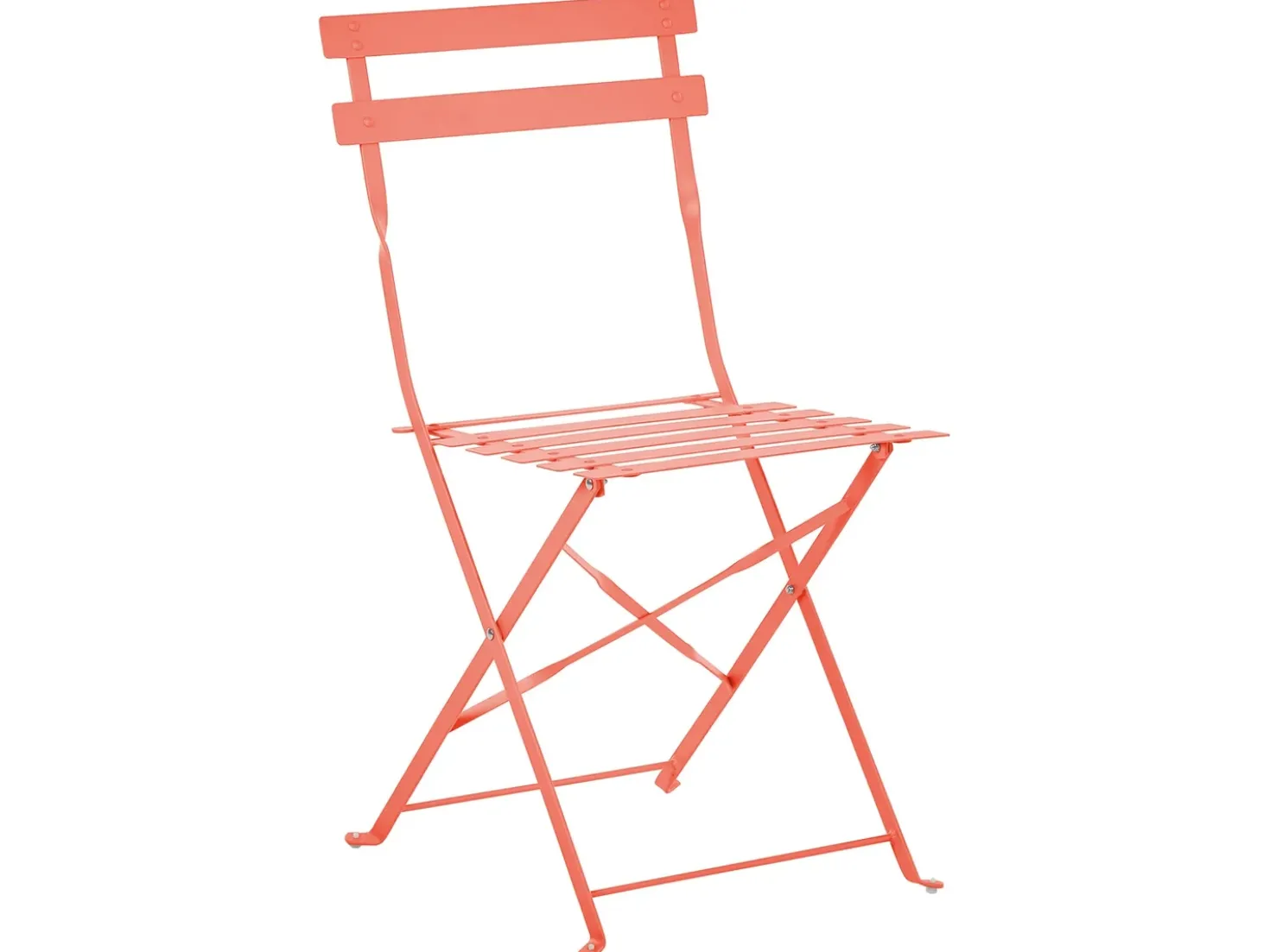 Set bistrot Pieghevole FIORI Metallo Corallo