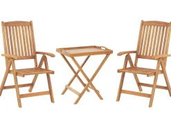 Set bistrot Pieghevole JAVA Legno d'acacia Marrone chiaro