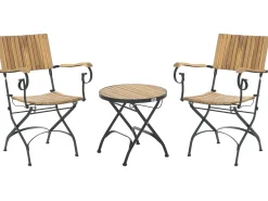 Set bistrot Pieghevole LASCARI Legno d'acacia Marrone chiaro
