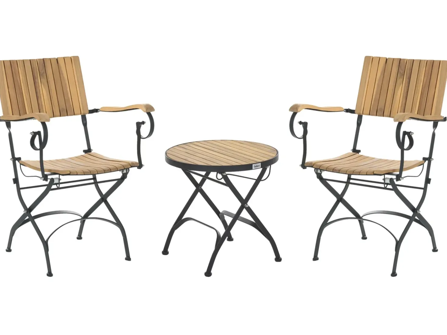 Set bistrot Pieghevole LASCARI Legno d'acacia Marrone chiaro