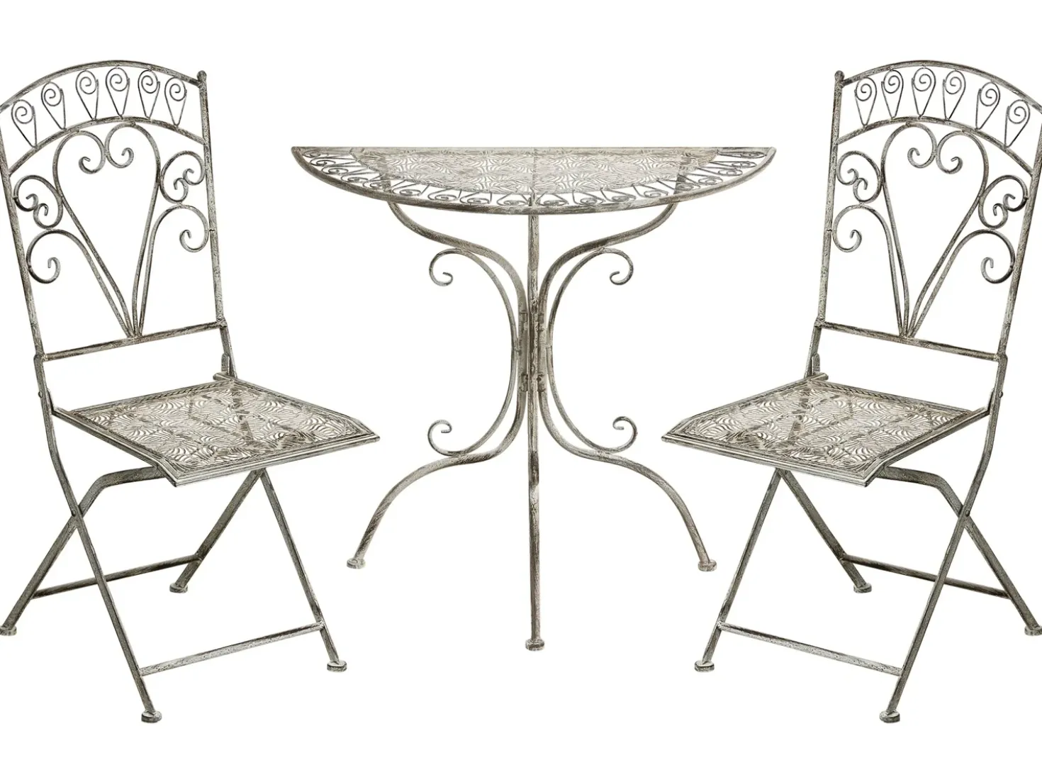 Set bistrot Pieghevole NURRA Metallo Grigio