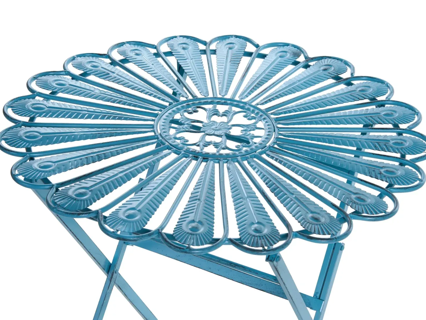 Set bistrot Pieghevole PAVIA Metallo Blu