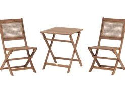 Set bistrot Pieghevole PARAGGI Legno di acacia certificato Marrone