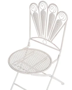 Set bistrot Pieghevole PAVIA Metallo Bianco sporco