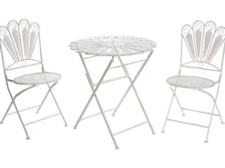 Set bistrot Pieghevole PAVIA Metallo Bianco sporco
