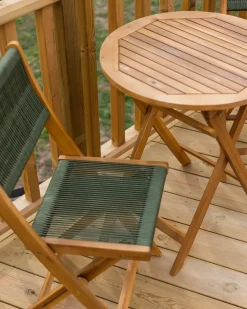 Set bistrot Pieghevole PROSSEDI Legno d'acacia Verde
