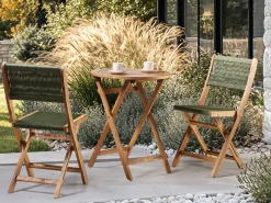Set bistrot Pieghevole PROSSEDI Legno d'acacia Verde