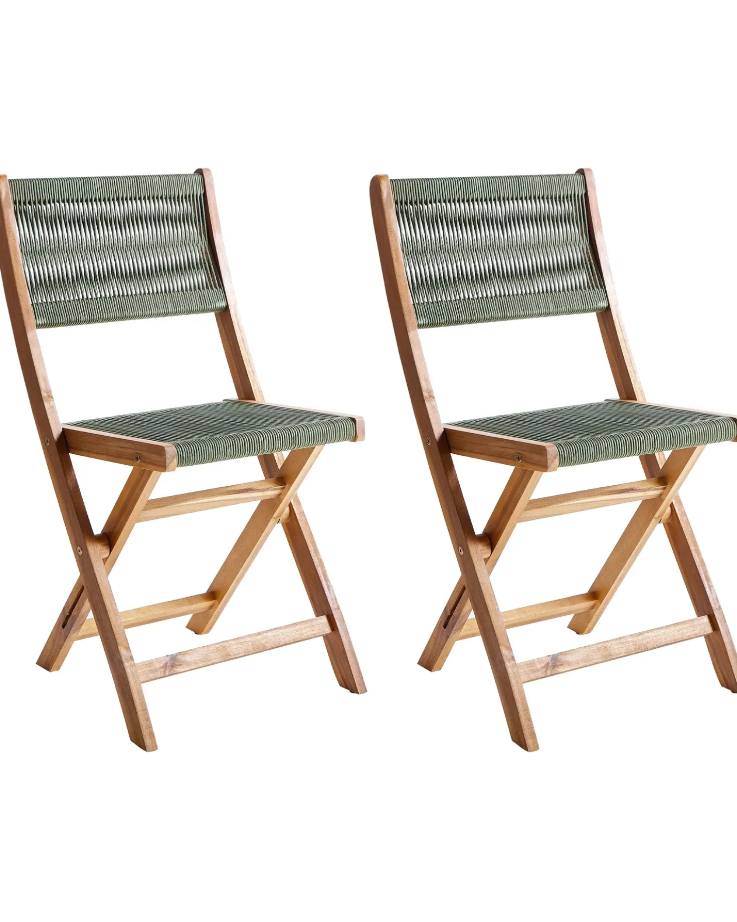 Set bistrot Pieghevole PROSSEDI Legno d'acacia Verde
