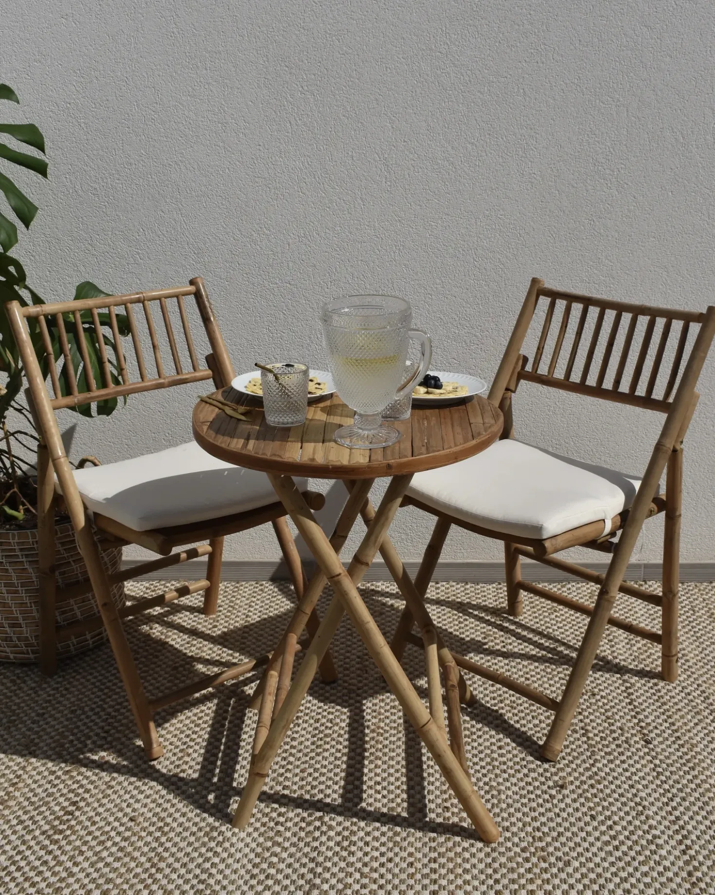 Set bistrot Pieghevole SAVELLETRI Bambù Marrone